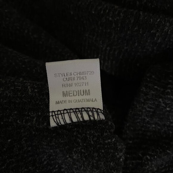 Gibson Look by Nordstrom | NWOT Ribbed Knit Dolman Henley Sweater Dark Gray Siz - Picture 6 of 7